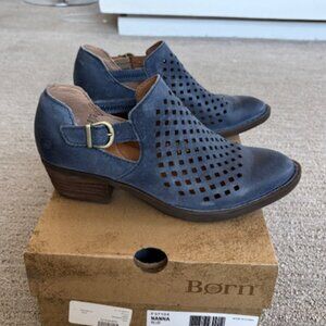 Born Women's Nanna Blue Booties in Perfect Condition